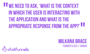 What is the context in which the user is interacting with the application