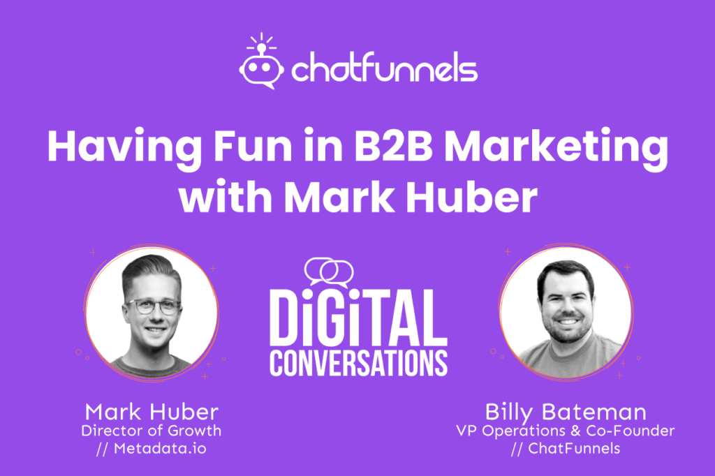Mark Huber having fun in b2b marketing